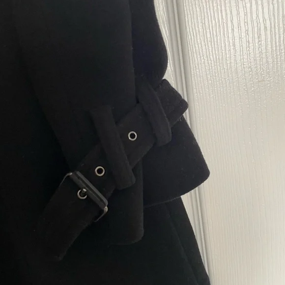 DKNY Classic Black Trench Coat Womens 6 Petite